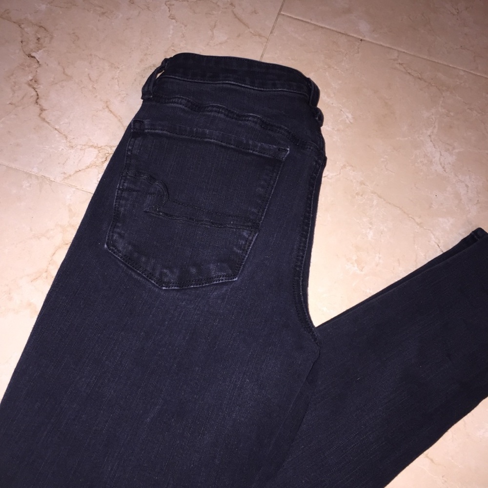 AEO - HI-RISE JEGGING - Black Jeans